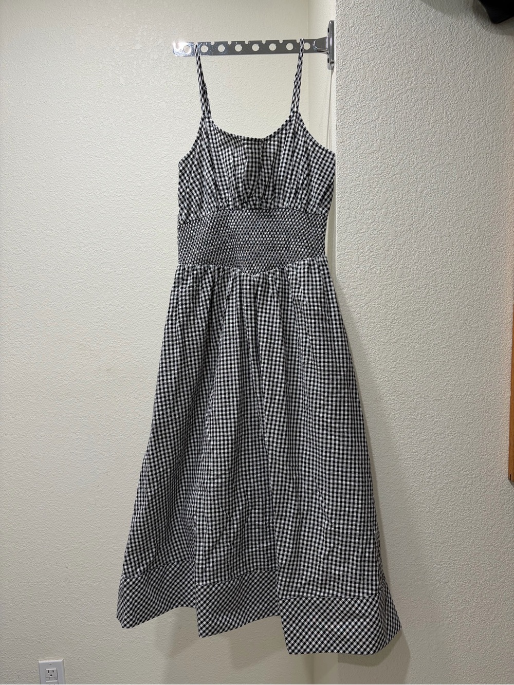 NWT Tecovas Tiered Midi Dress - Black and White Gingham